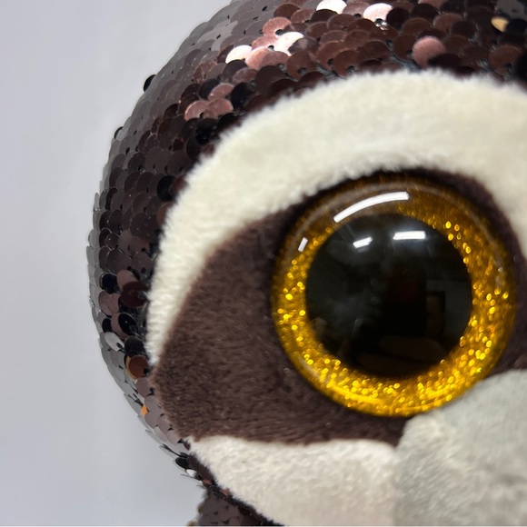 Ty FLIPPABLES DANGLER the Sloth Beanie Boo Stuffed Plush Toy w/ Heart Tags GUC - Picture 8 of 16